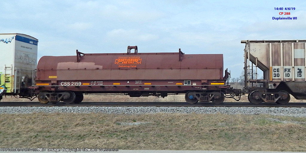 Steel coil car headed back to the Indiana mills